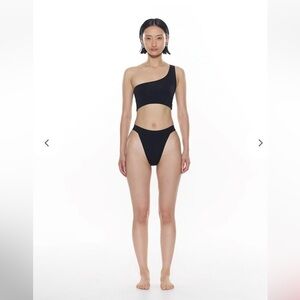 Myra Swim NWT Black Asymmetric Black Bikini Set Size XS